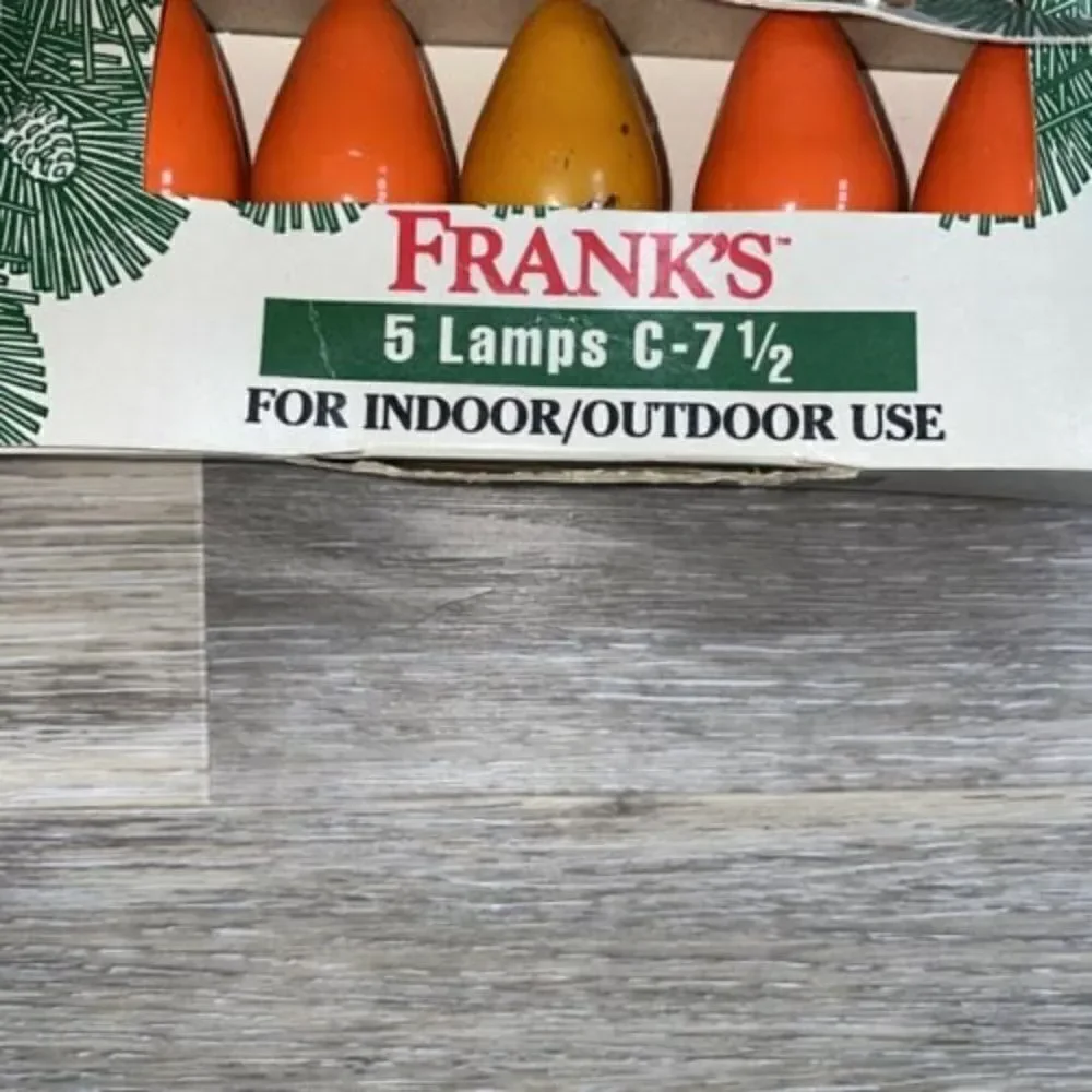 Lot Of 10 Frank’s Nursery Christmas Tree Bulbs C-7 1/2 Red Vintage Orange